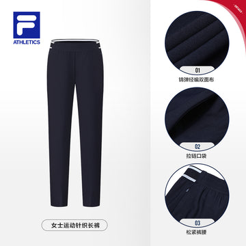 FILA CORE ATHLETICS TENNIS PREPPY NOSTALGIA Women Knit Pants (Navy)