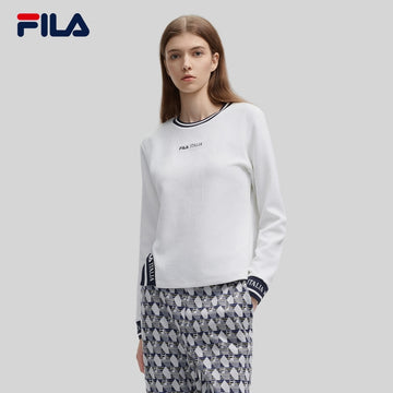 FILA CORE LIFESTYLE FILA EMERALD CHEVAL BLANC COURCHEVEL Women Long Sleeve Top (White)