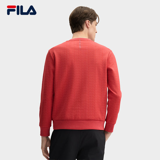 FILA CORE LIFESTYLE BLUE QUADRILATERO AESTHETICS Men Sweatshirt (Black / Red / White)