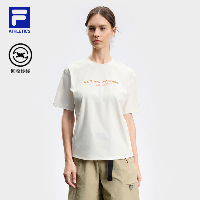 FILA CORE ATHLETICS EXPLORE NATURE'S WONDER Women Short Sleeve T-shirt (White)