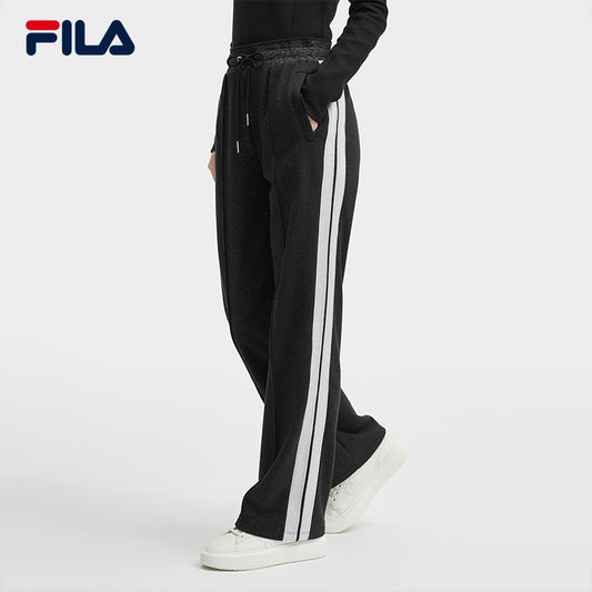 FILA CORE LIFESTYLE FILA MILANO STUDIO IN MILAN Women Knit Pants (Black / Grey)