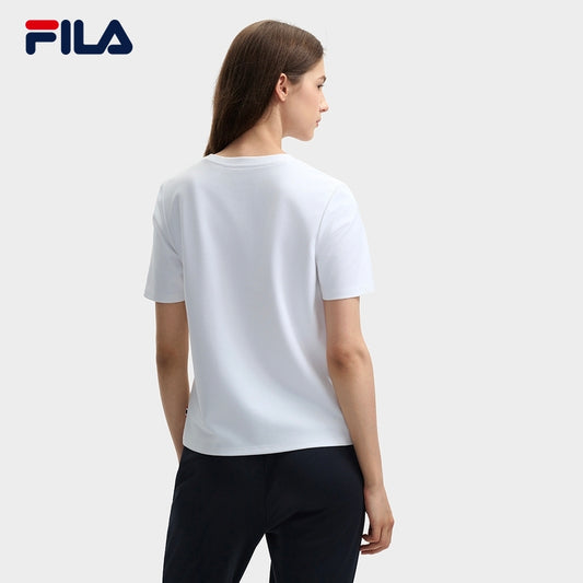 FILA CORE LIFESTYLE MODERN HERITAGE DNA-FRENCH CHIC Women Short Sleeve T-shirt (White)