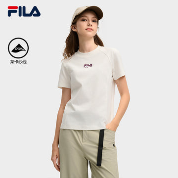 FILA CORE LIFESTYLE ORIGINALE VANGUARD EXPLORATION Women Short Sleeves T-Shirt (Black / White)