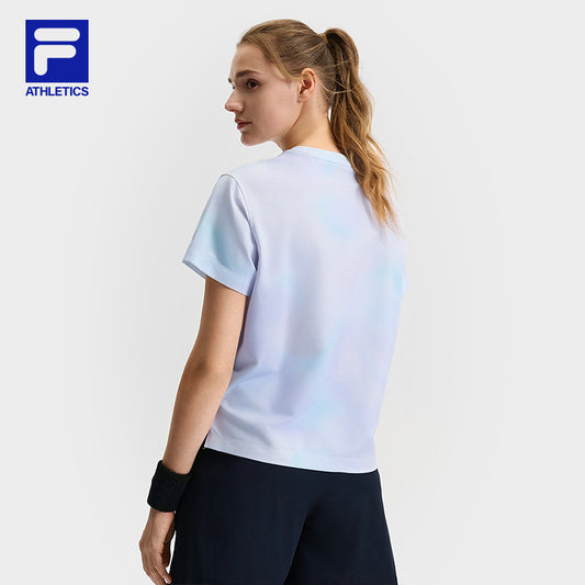 FILA CORE ATHLETICS FITNESS BLACK WOMEN FILA-FIT Women Short Sleeves T-Shirt (Full Print)