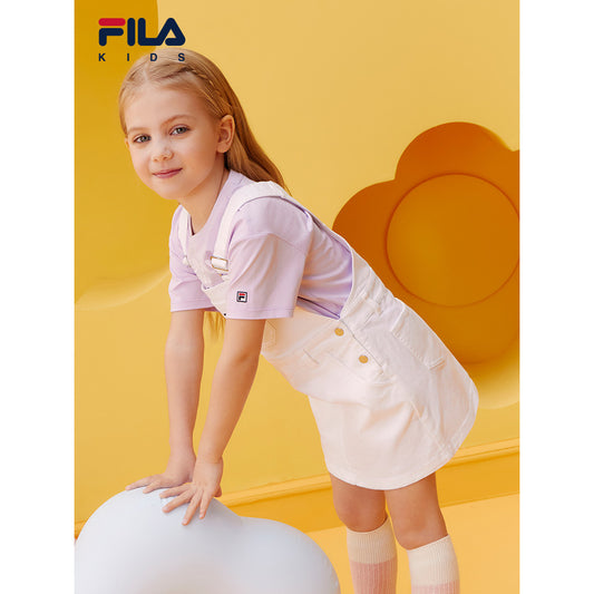 FILA x WiggleWiggle Girls Overall Dress for summer in White