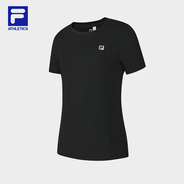 FILA CORE ATHLETICS FITNESS Women Short Sleeves T-Shirt (Black / White)