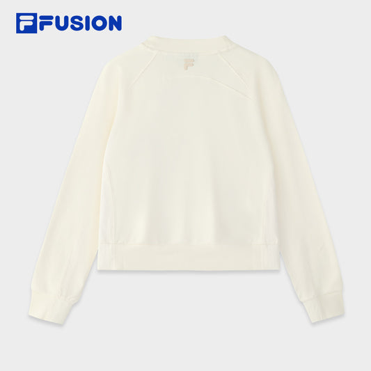 FILA FUSION INLINE FUSIONEER Women Pullover Sweater (White / Light Blue / Ash)