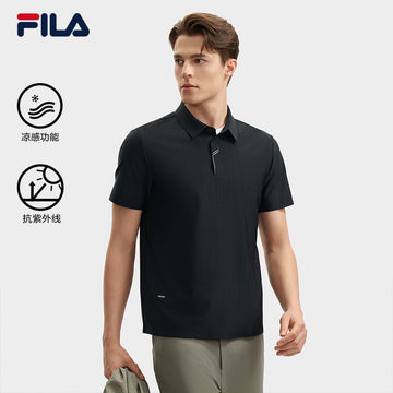 FILA CORE LIFESTYLE BLUE2 LE GRAND PALAIS Men Short Sleeve Polo (Black)