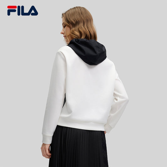 FILA CORE LIFESTYLE EMERALD FANCY BRERA Women Hooded Sweater (White)