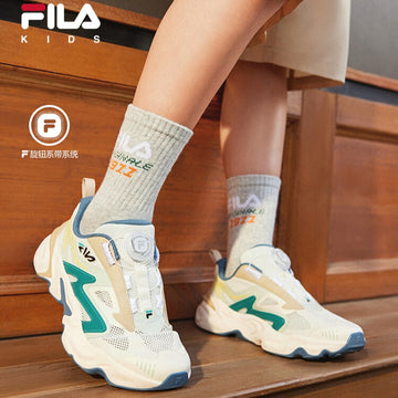 (EU 33 - 39) FILA KIDS HERITAGE SPARKLE Boys/Girl's Retro Running Shoes Sneakers