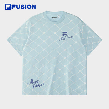 FILA FUSION INLINE FOB Unisex Short Sleeves T-Shirt (Beige / Black / Light Blue / Pink)