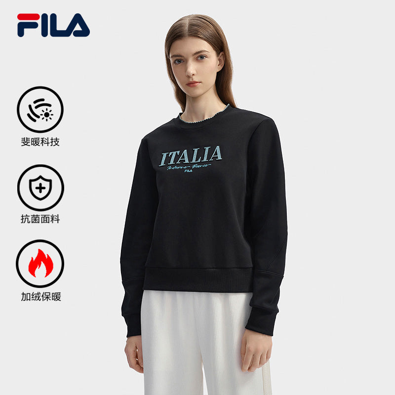 FILA CORE LIFESTYLE WHITE LINE GRENOBLE Women Sweatshirt (Black)