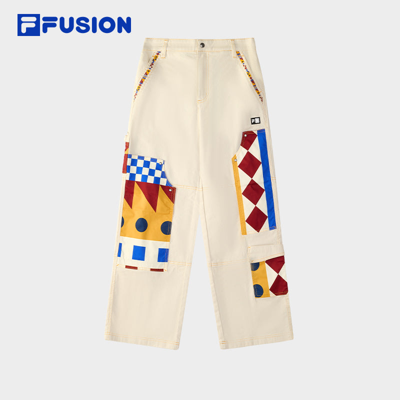 FILA FUSION CROSS OVER FILA X DOE LAND AHOY Women Woven Pants (Beige)