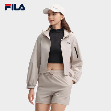 FILA CORE LIFESTYLE MILANO Women Woven Jacket (With Hoodie) (Ash)