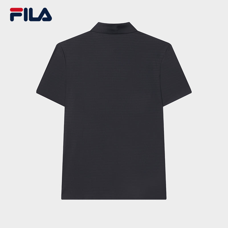 FILA CORE LIFESTYLE BLUE DANIEL BUREN Men Short Sleeve Polo Black