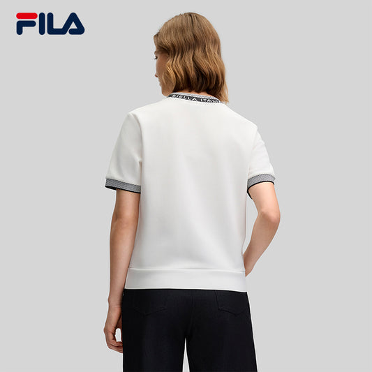 FILA CORE LIFESTYLE EMERALD FANCY BRERA Women Short Sleeve T-shirt (White)