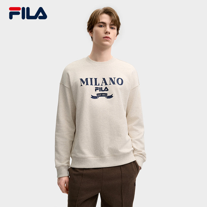 FILA CORE LIFESTYLE MILANO MILANESE SUNSET Men Sweatshirt (Black / Light Khaki)