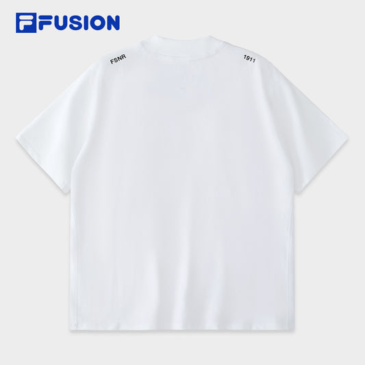 FILA FUSION INLINE FUSIONEER 1 Women Short Sleeve T-shirt (White / Pink / Matcha Khaki)