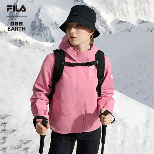 FILA CORE ATHLETICS EXPLORE X BBC EARTH PATHWAYS OF WONDER Women 2-piece Top (Pink)