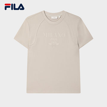 FILA CORE LIFESTYLE MILANO STROLLING MILAN Women Short Sleeves T-Shirt (Light Khaki)