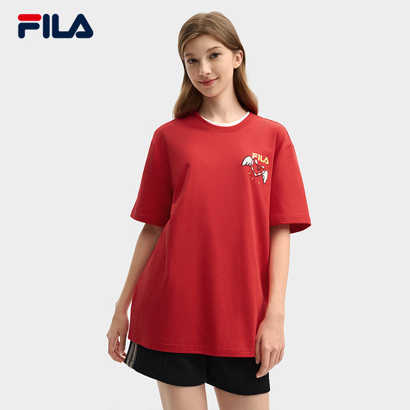 FILA CORE LIFESTYLE ORIGINALE FILA SOPHEY Men Short Sleeves T-Shirt (Black / Red / White)