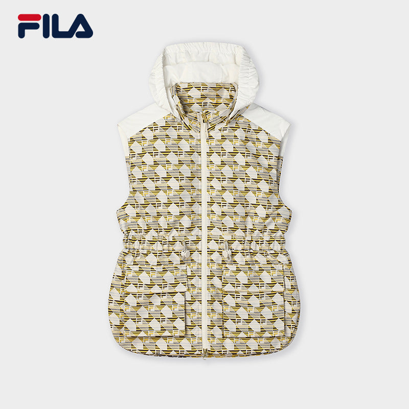 FILA CORE LIFESTYLE FILA EMERALD CHEVAL BLANC COURCHEVEL Women Cotton Vest (Full Print)