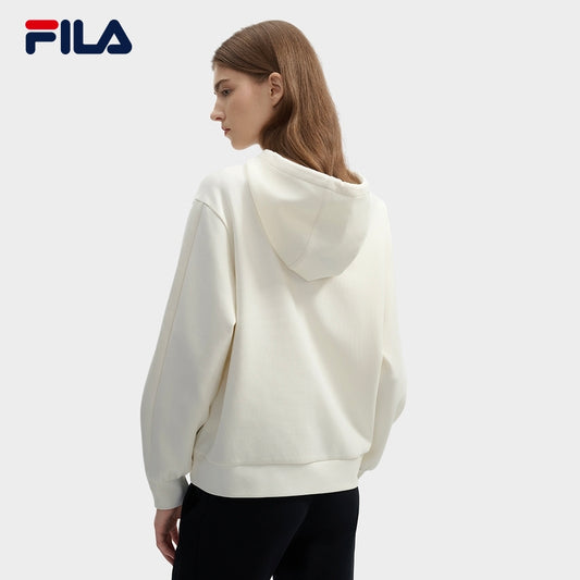 FILA CORE LIFESTYLE WHITE ORTISEI Women Hoodie (Ash)