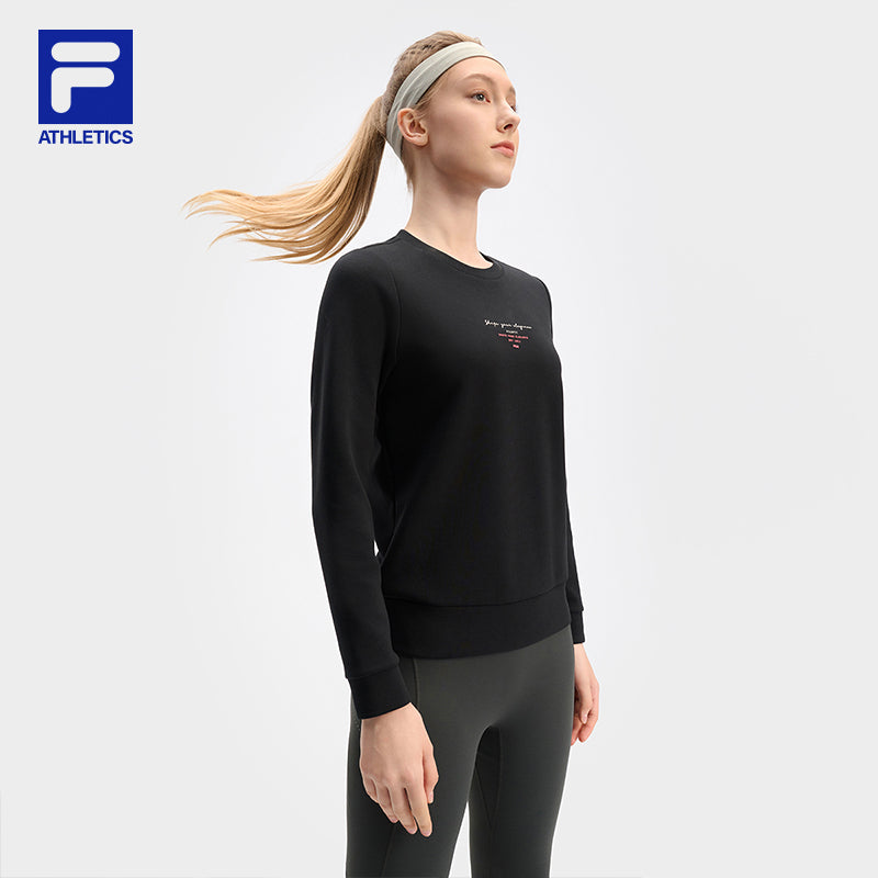 FILA CORE ATHLETICS FITNESS Women Long Sleeve Top (Black / Light Blue / White)