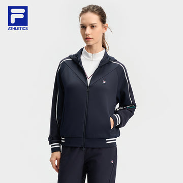 FILA CORE ATHLETICS TENNIS PREPPY NOSTALGIA Women Knit Jacket (Navy / White)