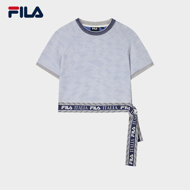 FILA CORE WHITE LINE EMERALD Women Short Sleeve T-shirt in Full Print