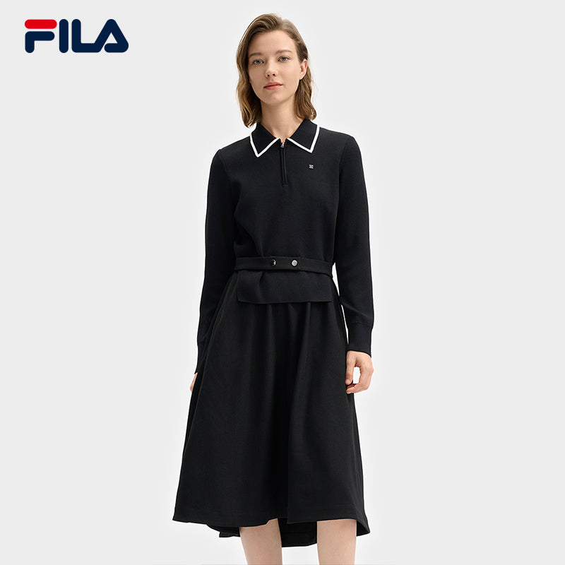 FILA CORE LIFESTYLE WHITE MILAN DESIGN WEEK Women Dress (Black)