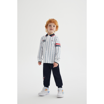 FILA KIDS PERFORMANCE TENNIS Boy's Long Sleeve Polo in Full Print