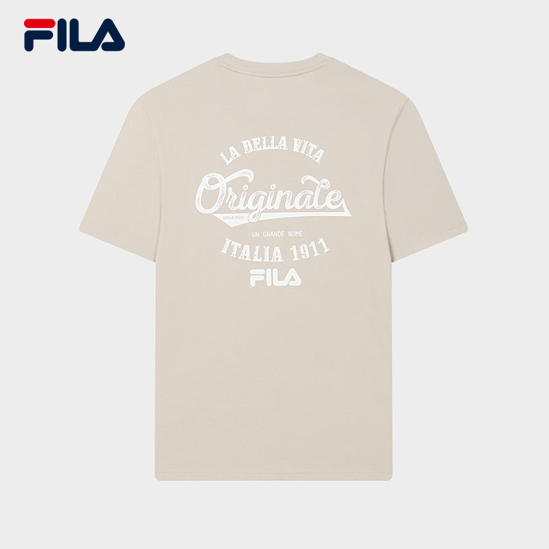 FILA CORE LIFESTYLE ORIGINALE FÊTE DE LA MUSIQUE Men Short Sleeve T-shirt (Ash / Light Khaki)