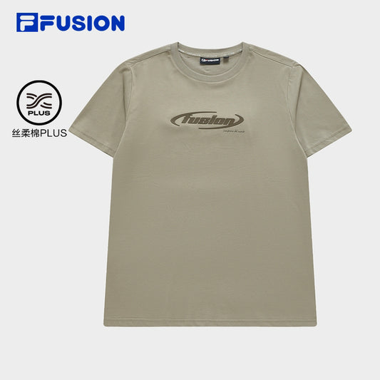 FILA FUSION BASKETBALL INLINE UNIFORM Men's Short Sleeve T-shirt (Black / White / Khaki - Cotton)
