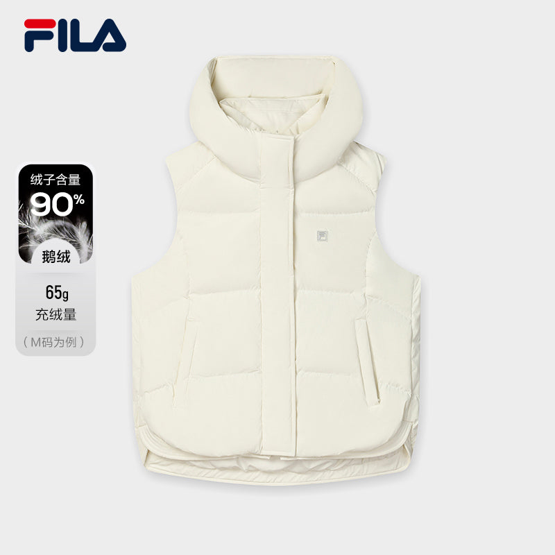 FILA CORE LIFESTYLE WHITE ORTISEI Women Down Jacket Vest (Ash)