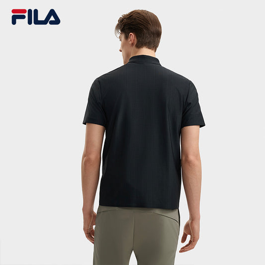 FILA CORE LIFESTYLE BLUE2 LE GRAND PALAIS Men Short Sleeve Polo (Black)