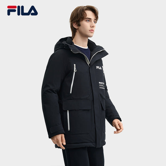 FILA CORE LIFESTYLE FILA ORIGINALE MAGIC LINE Men Mid Length Down Jacket (Black)