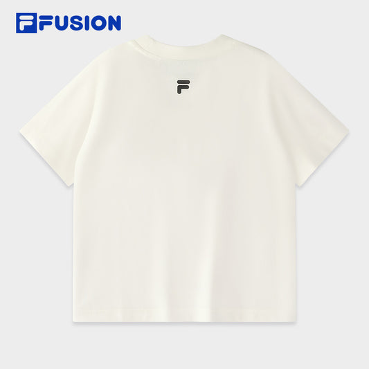 FILA FUSION INLINE FUSION LIFE X FUSIONEER FIELD OF CLASSIC Women Short Sleeves T-Shirt (Light Blue / White)