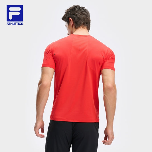 FILA CORE ATHLETICS BLACK Men Short Sleeve T-shirt (Red / White)