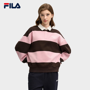 FILA CORE LIFESTYLE ORIGINAL VINTAGE TENNIS CLUB Women Long Sleeve Polo (Brown)