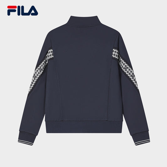 FILA CORE HYBRID CLASSIC MODERN HERITAGE Womens Knit Top in Navy