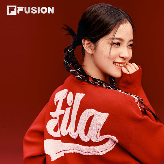 [ NANA CNY Collection ] FILA FUSION CULTURE Women's Knit Sweater in Red Chinese New Year
