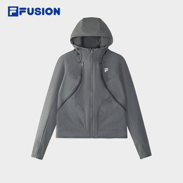 FILA FUSION INLINE URBAN TECH VR IN VIRTUAL REALITY Women Woven Jacket (Grey / Ash)