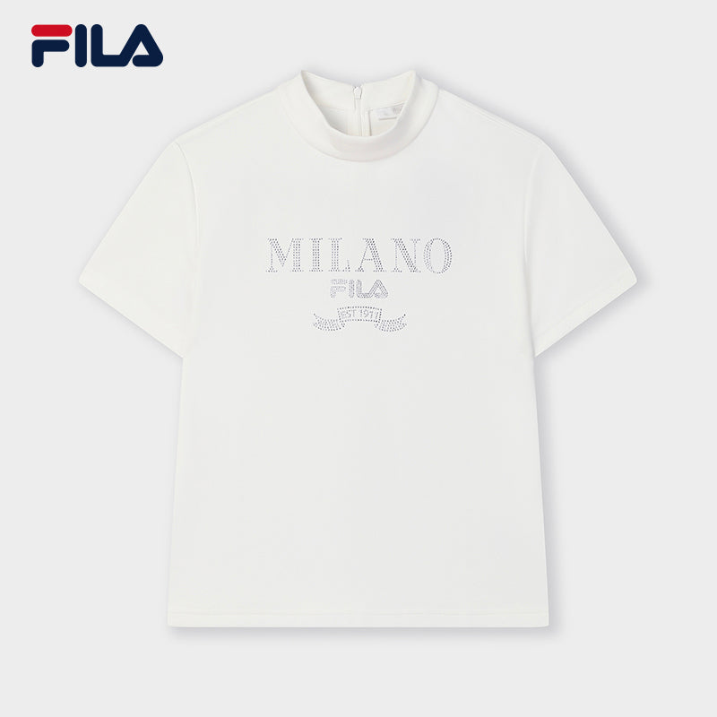 FILA CORE LIFESTYLE MILANO STROLLING MILAN Women Short Sleeves T-Shirt (Black / Pink / White)