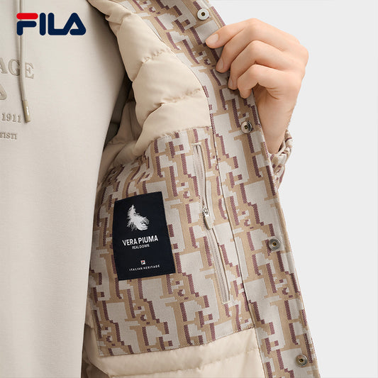 [-5°C] FILA CORE LIFESTYLE HERITAGE CLASSIC MONOGRAM Men Down Jacket (Full Print)