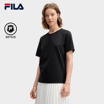 FILA CORE LIFESTYLE WHITE LINE THE GALLERIA VITTORIO EMANUELE II Women Short Sleeves T-Shirt (Light Pink / Black / White)