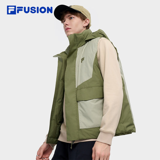 FILA FUSION INLINE URBAN TECH FUTURE TECH STREET Men Down Jacket Vest (Olive Green)