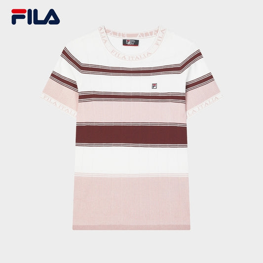 FILA CORE LIFESTYLE MODERN HERITAGE  DNA-FRENCH CHIC Women Knit Top in Pink