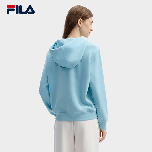 FILA CORE LIFESTYLE WHITE LINE GRENOBLE Women Hoodie (Light Blue)