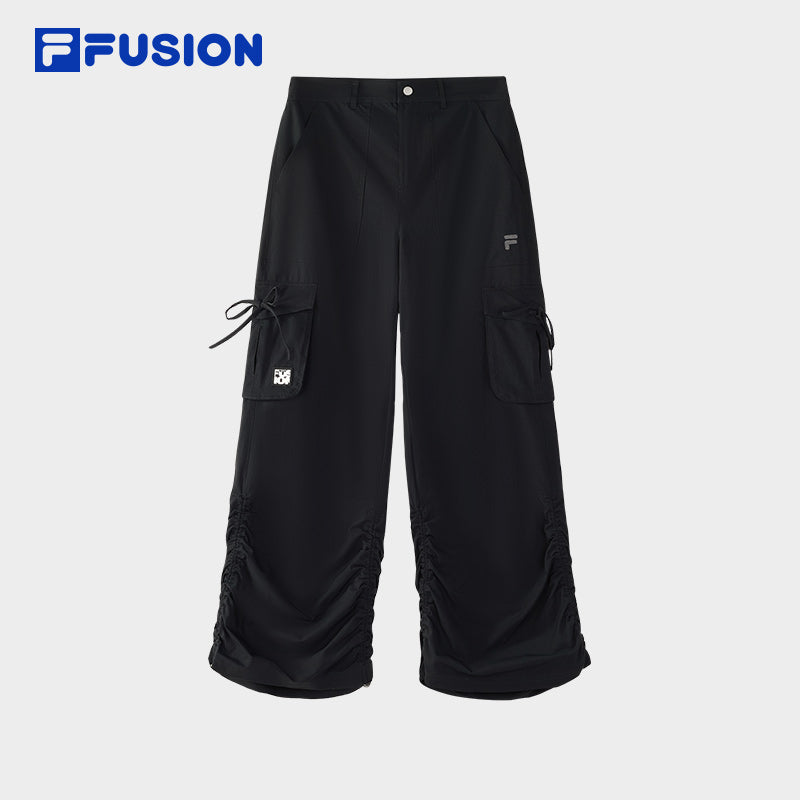 FILA FUSION INLINE FUSION X WORKWEAR SUNBURN GROOVE Women Woven Pants (Black / Light Khaki)